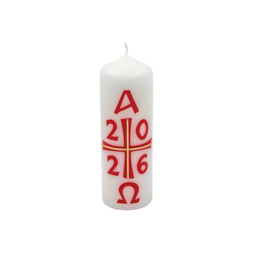 Osterkerze 2026 mit kreuz - 2026,