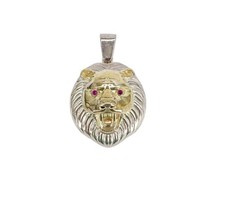 Anhänger in Löwenkopf Form, Silber gepr. ungestempelt, 4,7 x 3,0 cm, Gewicht 17g