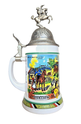 Porzellan reservisten bierkrug - porzellan,