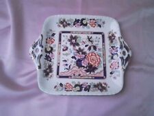 Beilagenteller Kuchenteller Obstteller handbemalt v.Masons rechteckig