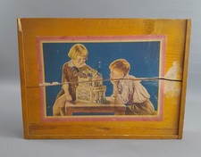 ALTER Baukasten Holzbaukasten Holz Kasten Spielzeug Holzspielzeug Vintage Voll !