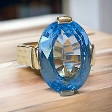Massiver Gold Ring aus 750 Gelbgold Ca 12g Schwer 8.00ct  Edelstein Spinell blau