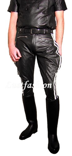 Lederhose weiße streifen - lederhose,
