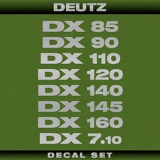 Deutz DX 85 DX 90 DX 110 DX 120 DX 140 DX 145 DX 160 DX 7.10 Traktor Aufkleber