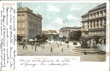 Budapest Museum Ring Brunnen Kutsche 