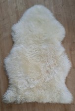 Echtes Lammfell Schaffell weiß ca 60 x 90 cm neu