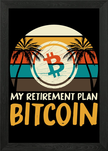 Lustiges gerahmtes bitcoin - gerahmtes,
