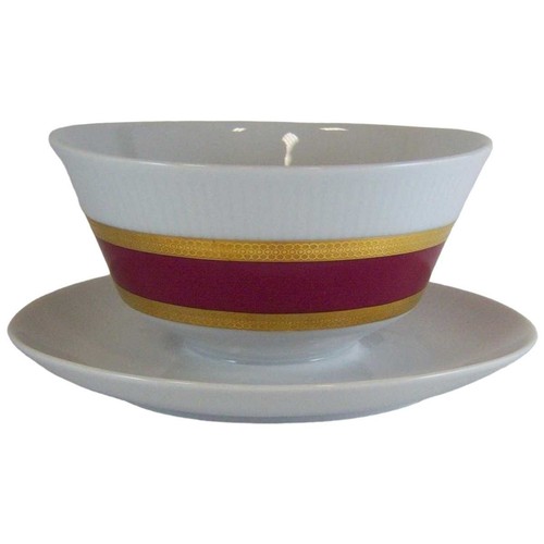 Sauciere mit teller goldrand - mit,
