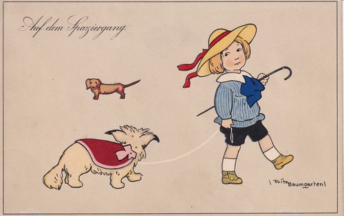 Künstler postkarte fritz - künstler,