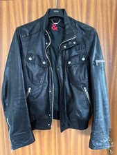 DOLCE & GABBANA Designer Luxus Herren Biker Lederjacke Jacke schwarz Gr.50 neuw.