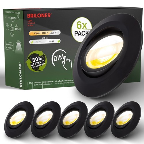 6er set led einbaustrahler - set,