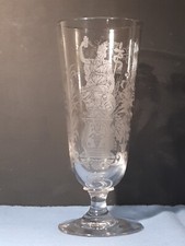 Bierglas Auf Fuß Darstellung des HEILIGEN GAMBRINUS Antik Biedermeier/19. Jh. 