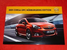 OPEL Corsa D OPC "Nürburgring Edition" Sondermodell Prospekt Brochure von 8/2011
