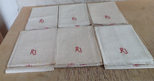 6 schöne alte Leinen