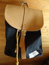 Fitz & Huxley Rucksack SOLSTICE charcoal schwarz Canvas Leder