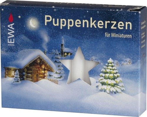Puppenkerzen weiß stück - 20,
