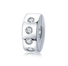 Charm Clip Ring Stopper 925 Silber Steinchen - Anhänger für Pandora Armband