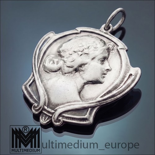 Jugendstil silber anhänger - jugendstil,