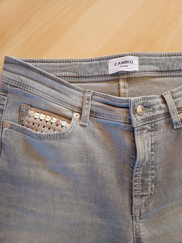 Cambio jeans piper short grau - jeans,