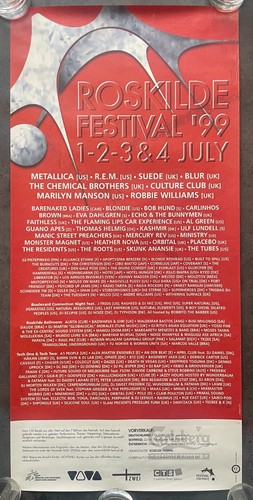 Roskilde festival poster 1999 - roskilde,