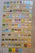 Pokemon Base Set, Deutsch, fast komplett 94Stück guter Zustand, ohne Gluak 