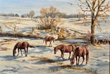 Ölbild auf Holz Alfred