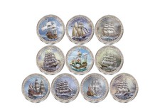 Berühmte Segelschiffe 10er Kollektion mit Farbapplikation im Etui inkl. Zertifik