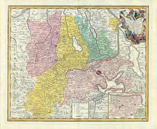 1763 große karte - der, schweiz