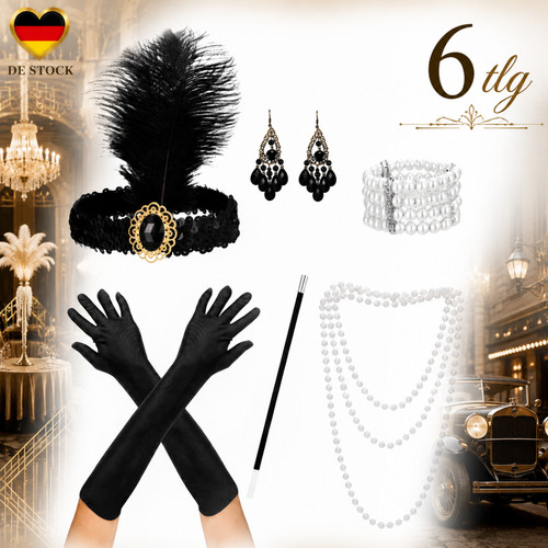 Gatsby flapper komplett - flapper, komplett-set