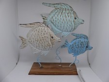Fischschwarm Deko Blech bunt