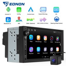 7 Zoll Doppel 2 DIN Autoradio GPS Navi Navigation CarPlay Android 13 Touchscreen