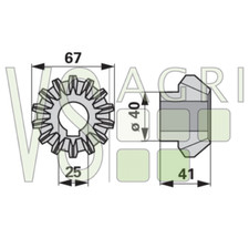 Kegelrad GT-64 Z1100680 passend Vicon CM165 168 Deutz KM3.16 Taarup