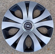 4 Alu-Design Radkappen in 15 Zoll "TOP MIX Ring" Schwarz/silber für Opel