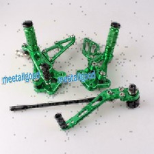 Grüne Motorrad Fußrasten passend für Suzuki GSXR 600 750 K8 2008 2009