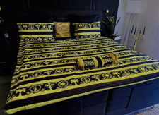 Queen Bedding  Medusa I love Baroque Versace Bed Set All Sizes Colors Bed Cover 