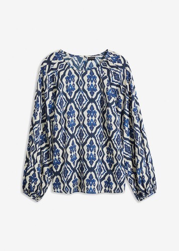 Bedruckte satin bluse 42 - satin-bluse,