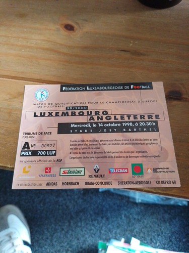 Luxemburg england ticket - v,