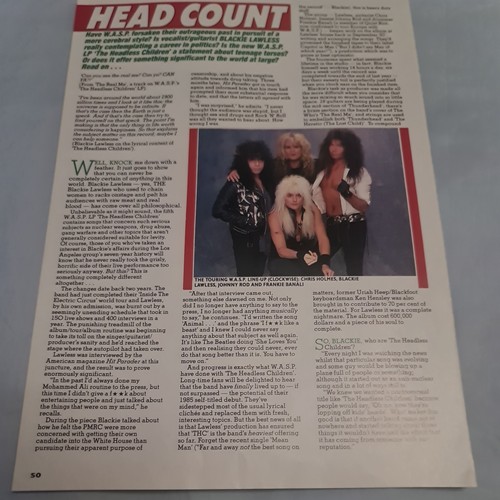 Vintage wasp blackie lawless - vintage,