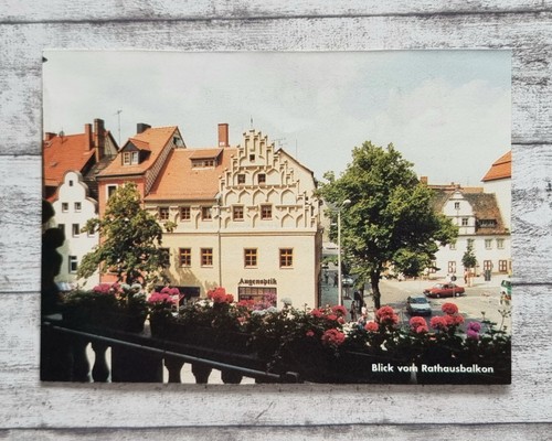 Zeitz rathaus balkon blick - ak,