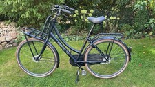 Cortina U4 Transport ND7 Hollandrad Lastenrad Schwarz 