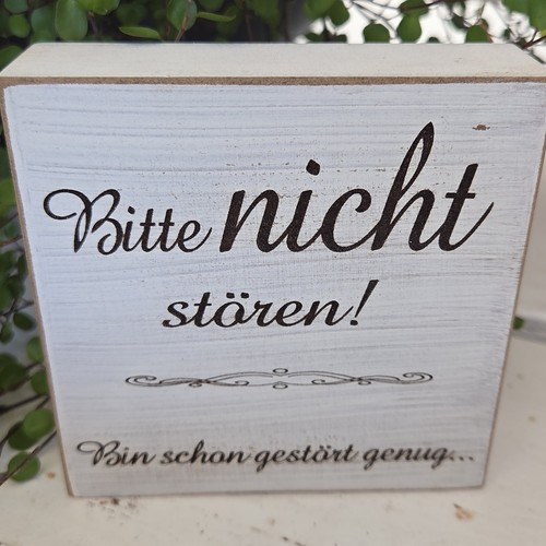 Holzschild mit spruch deko - mit,