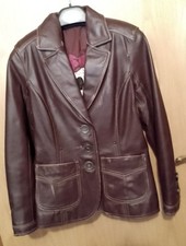 Gipsy, Damen Lederblazer, used look, lila, NEUwertig, mit Taschen, Gr. 38.
