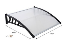 Haustürvordach Veranda Regenschutz Markise Anlehndach Unterstand 90 x 120 cm