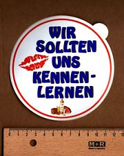 Alter Aufkleber Schinkenjäger Korn Schnaps Wir sollten uns kennenlernen