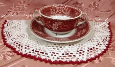 SPODE Pink Camilla - 1 Suppengedeck Suppentasse mit Untertasse