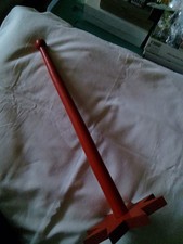 ?Ständer für? Adventskranz? (Vintage, gebraucht)?Holz Rot?46 Cm