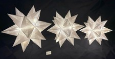 3 Stück weiße Bascetta Sterne /Origami-Stern LED-Beleuchtung / 3 Größen # 11