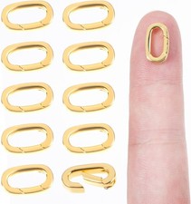 10 Stück Mini Karabiner Gold