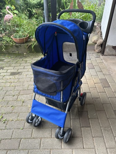 Pawhut hundebuggy schwarz - pawhut, blau