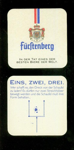 Bierdeckel fürstenberg - fürstenberg, (13)